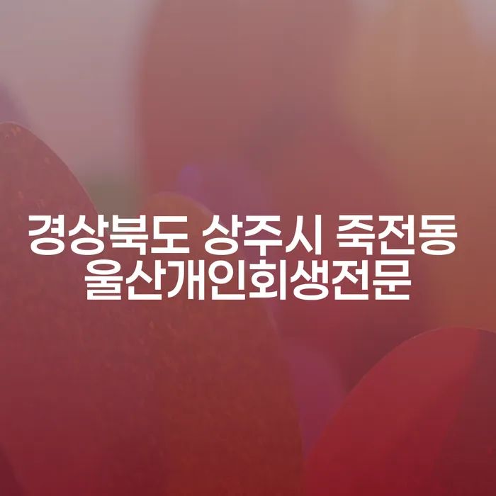 경상북도 상주시 죽전동에서 개인회생, 파산을 고민 중인가요?